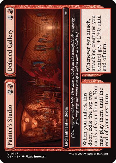 Painter's Studio / Defaced Gallery (Duskmourn: House of Horror) Near Mint Foil