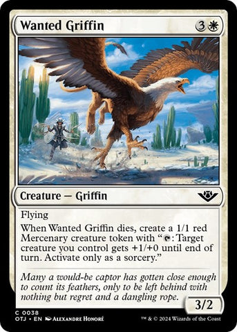 Wanted Griffin (Outlaws of Thunder Junction) Near Mint Foil