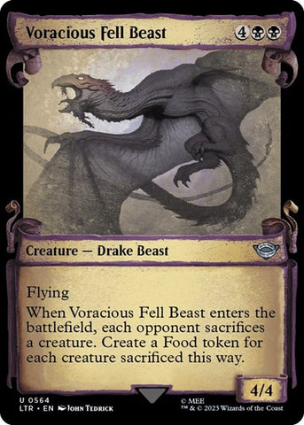 Voracious Fell Beast (Showcase Scrolls) (Universes Beyond: The Lord of the Rings: Tales of Middle-earth) Near Mint Foil