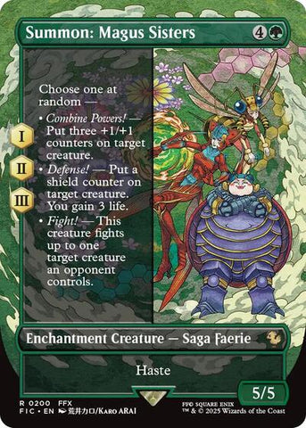 Summon: Magus Sisters (Borderless) (Commander: FINAL FANTASY) Near Mint Foil