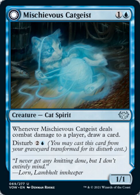 Mischievous Catgeist / Catlike Curiosity (Innistrad: Crimson Vow) Near Mint