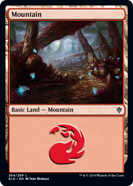 Mountain (264) (Throne of Eldraine) Near Mint Foil