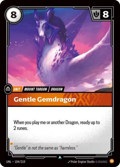 Gentle Gemdragon (Unleashed) Near Mint