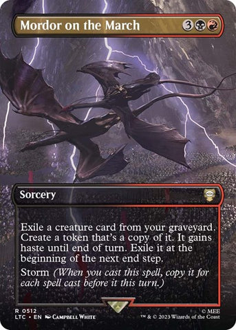 Mordor on the March (Borderless) (Commander: The Lord of the Rings: Tales of Middle-earth) Near Mint Foil