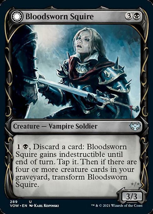 Bloodsworn Squire / Bloodsworn Knight (Showcase) (Innistrad: Crimson Vow) Near Mint