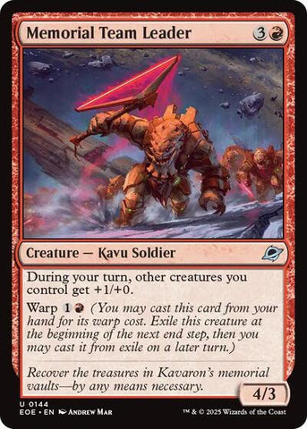 Memorial Team Leader (Edge of Eternities) Near Mint