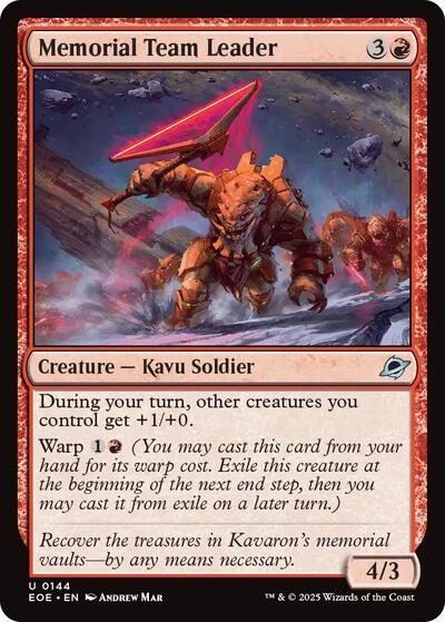 Memorial Team Leader (Edge of Eternities) Near Mint Foil