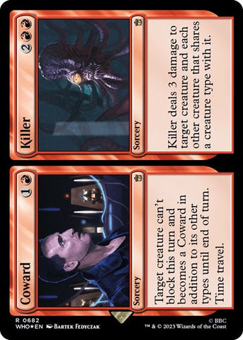 Coward / Killer (Surge Foil) (Universes Beyond: Doctor Who) Near Mint Foil