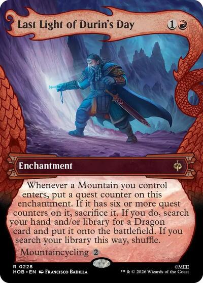 Last Light of Durin's Day (Showcase) (The Hobbit) Near Mint Foil