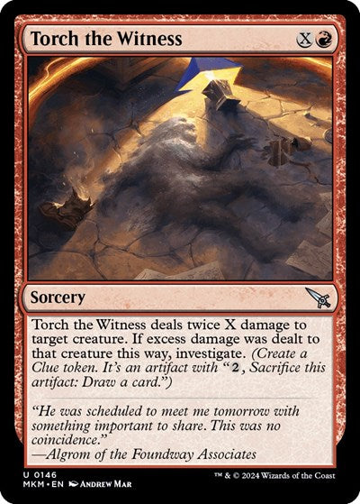 Torch the Witness (Murders at Karlov Manor) Near Mint