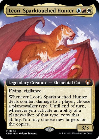 Leori, Sparktouched Hunter (Extended Art) (Commander Masters) Near Mint Foil