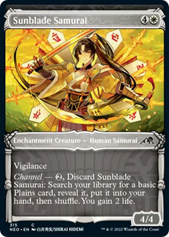 Sunblade Samurai (Showcase) (Kamigawa: Neon Dynasty) Near Mint Foil