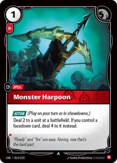 Monster Harpoon (Unleashed) Near Mint Foil