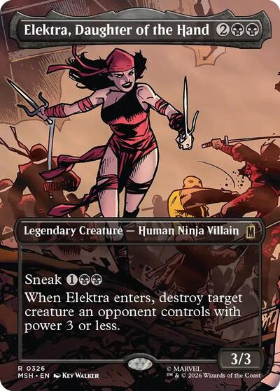 Elektra, Daughter of the Hand (Borderless) (Marvel Super Heroes) Near Mint