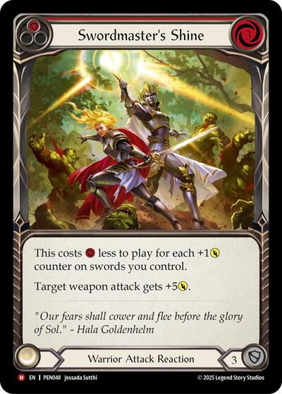Swordmasters Shine (Red) (Compendium of Rathe) Near Mint