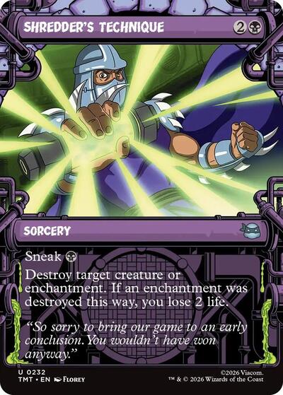 Shredder's Technique (Showcase) (Teenage Mutant Ninja Turtles) Near Mint Foil