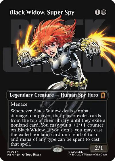 Black Widow, Super Spy (Borderless) (0364) (Marvel Super Heroes) Near Mint