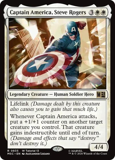 Captain America, Steve Rogers (Commander: Marvel Super Heroes) Near Mint
