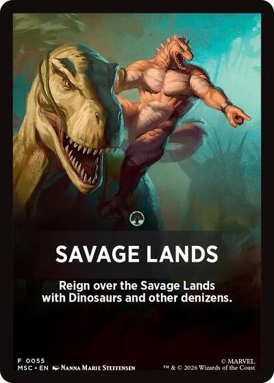 Savage Lands Theme Card (Commander: Marvel Super Heroes) Near Mint