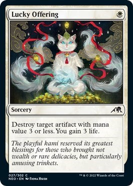 Lucky Offering (Kamigawa: Neon Dynasty) Near Mint Foil