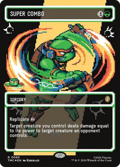 Super Combo (Borderless) (Surge Foil) (Commander: Teenage Mutant Ninja Turtles) Near Mint Foil