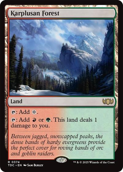 Karplusan Forest (Commander: Tarkir: Dragonstorm) Near Mint