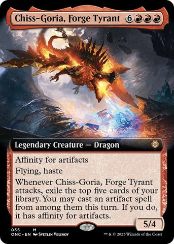 Chiss-Goria, Forge Tyrant (Extended Art) (Commander: Phyrexia: All Will Be One) Near Mint Foil
