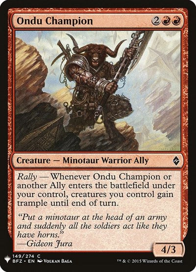 Ondu Champion (Mystery Booster) Near Mint
