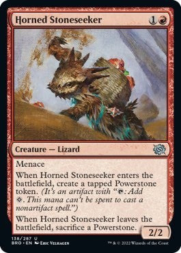 Horned Stoneseeker (The Brothers' War) Light Play Foil