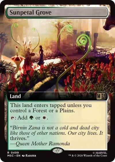 Sunpetal Grove (Extended Art) (Commander: Marvel Super Heroes) Near Mint