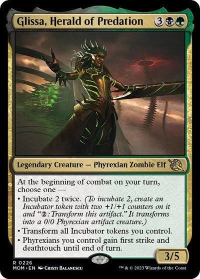Glissa, Herald of Predation (March of the Machine) Near Mint Foil