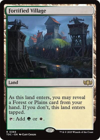 Fortified Village (Commander: Tarkir: Dragonstorm) Near Mint