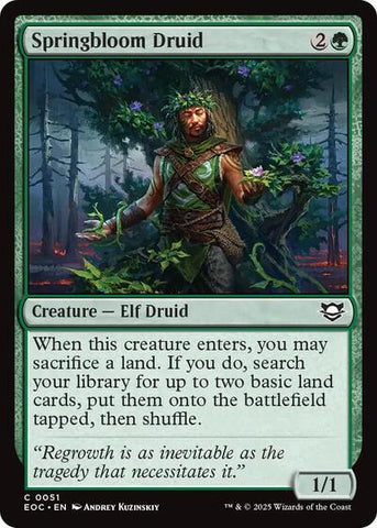 Springbloom Druid (Commander: Edge of Eternities) Near Mint