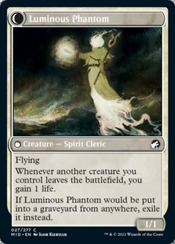 Lunarch Veteran / Luminous Phantom (Innistrad: Midnight Hunt) Near Mint Foil