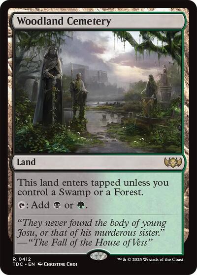 Woodland Cemetery (Commander: Tarkir: Dragonstorm) Near Mint