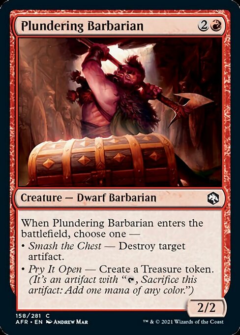 Plundering Barbarian (Adventures in the Forgotten Realms) Light Play Foil