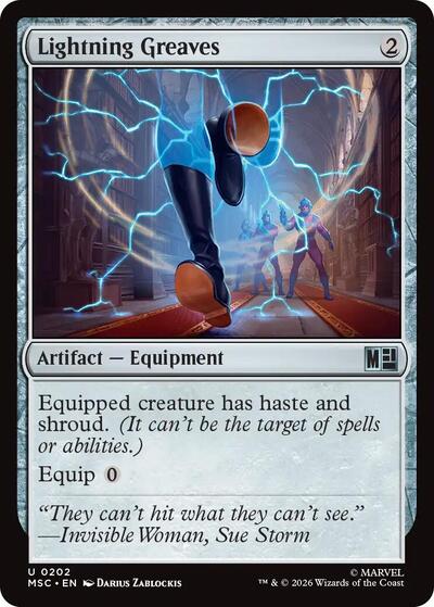 Lightning Greaves (Surge Foil) (Commander: Marvel Super Heroes) Near Mint Foil