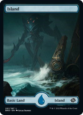 Island (281) - Full Art (The Brothers' War) Light Play Foil