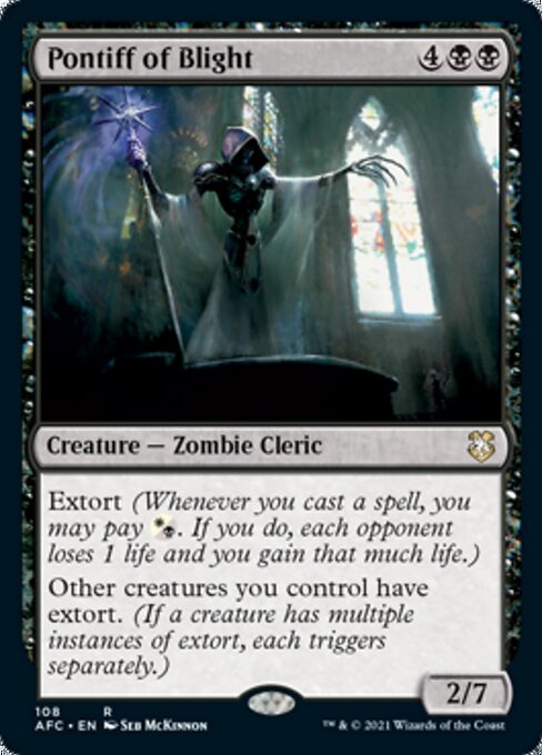 Pontiff of Blight (Commander 2021 Forgotten Realms) Light Play
