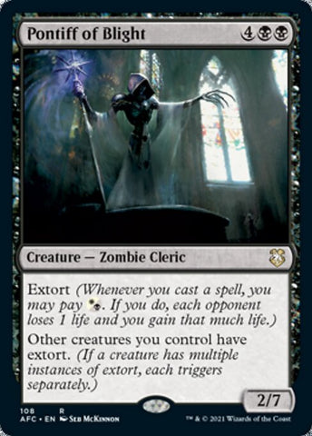 Pontiff of Blight (Commander 2021 Forgotten Realms) Light Play