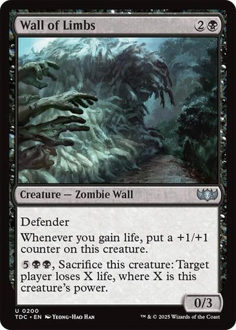 Wall of Limbs (Commander: Tarkir: Dragonstorm) Near Mint