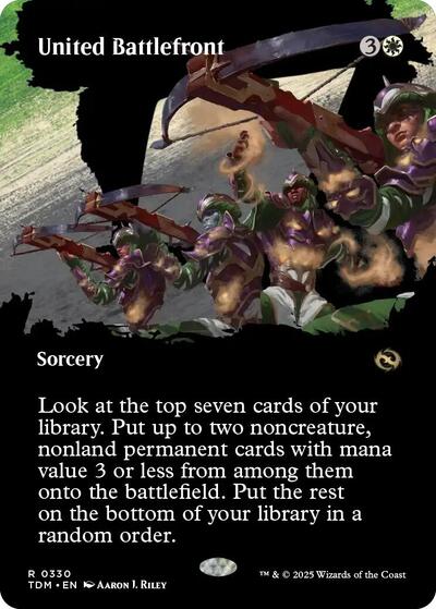 United Battlefront (Borderless) (Tarkir: Dragonstorm) Light Play Foil