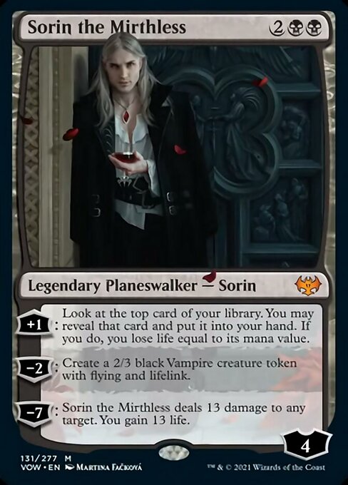Sorin the Mirthless (Innistrad: Crimson Vow) Light Play Foil