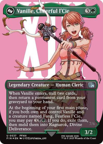 Vanille, Cheerful l'Cie (Borderless) (Surge Foil) (Universes Beyond: FINAL FANTASY) Near Mint Foil