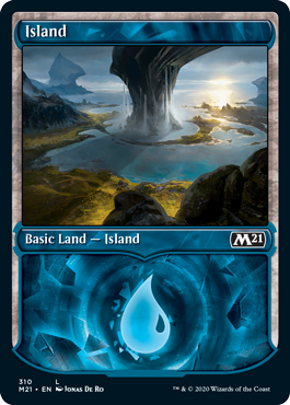 Island (310) (Showcase) (Magic 2021 Core Set) Near Mint