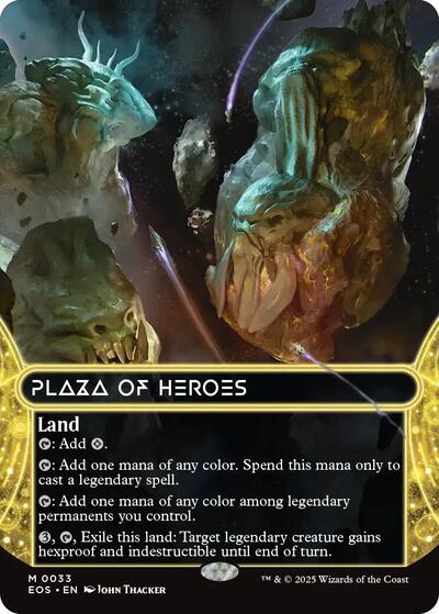 Plaza of Heroes (0033) (Borderless) (Stellar Sights) Near Mint