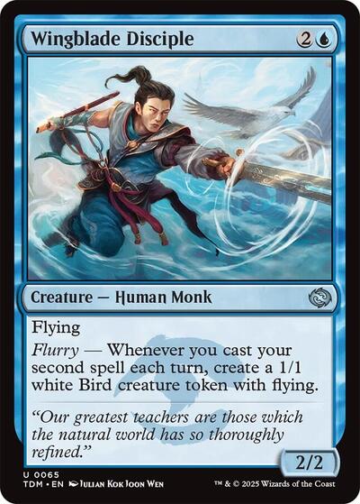 Wingblade Disciple (Tarkir: Dragonstorm) Light Play Foil
