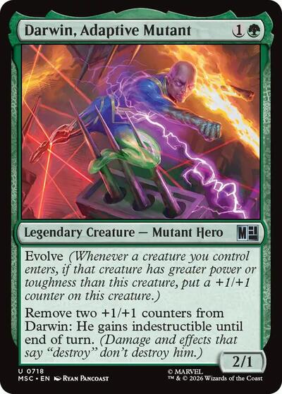 Darwin, Adaptive Mutant (Commander: Marvel Super Heroes) Near Mint Foil