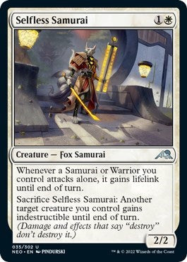 Selfless Samurai (Kamigawa: Neon Dynasty) Near Mint