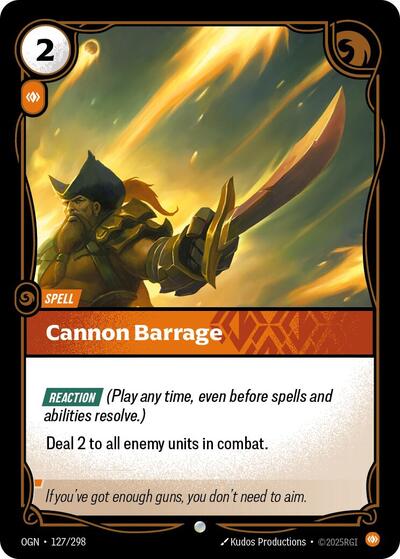 Cannon Barrage (Origins) Near Mint Foil